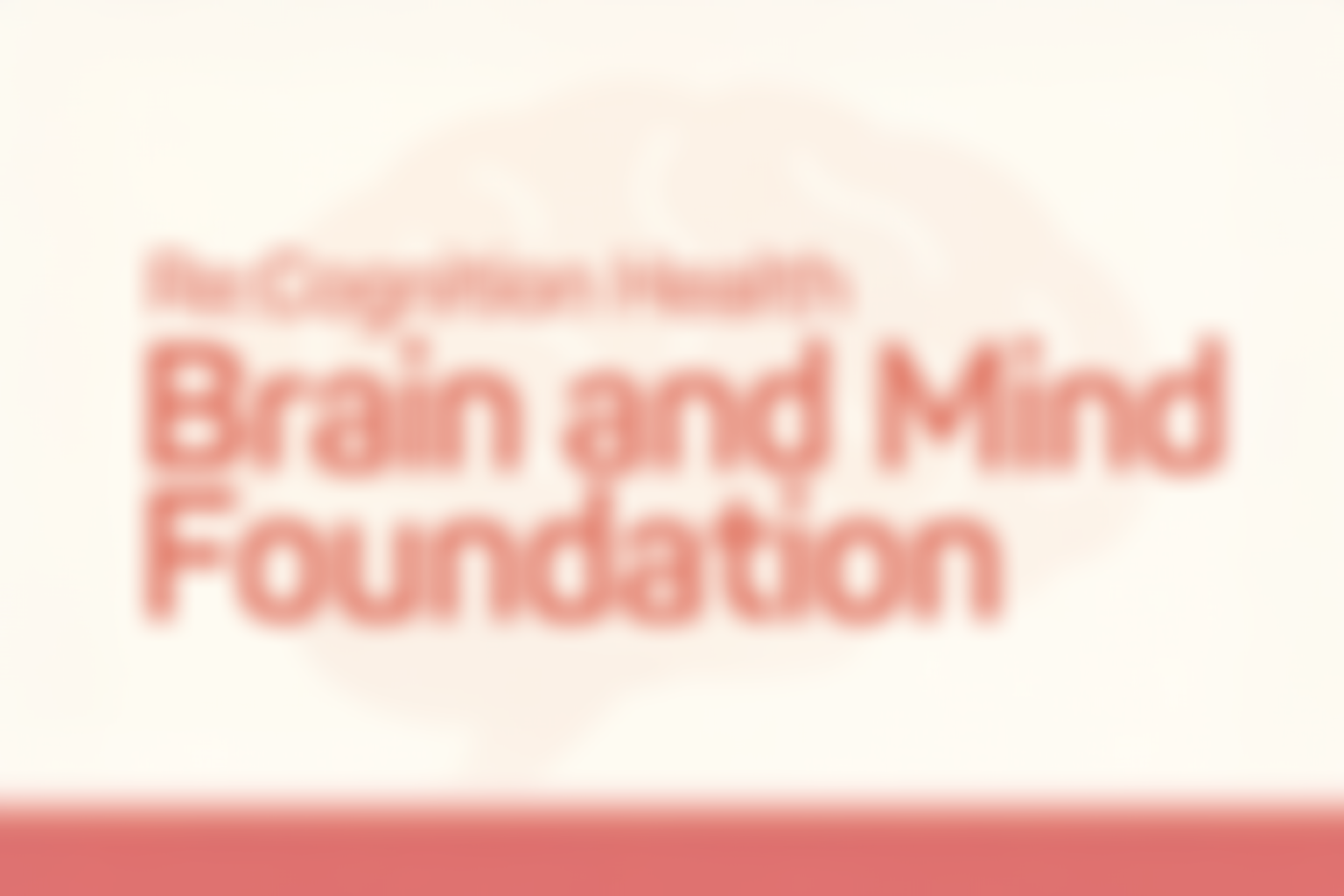 Re:cognition Health Brain And Mind Foundation | Charici